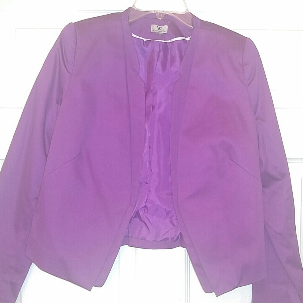 Worthington Purple Open Front Blazer